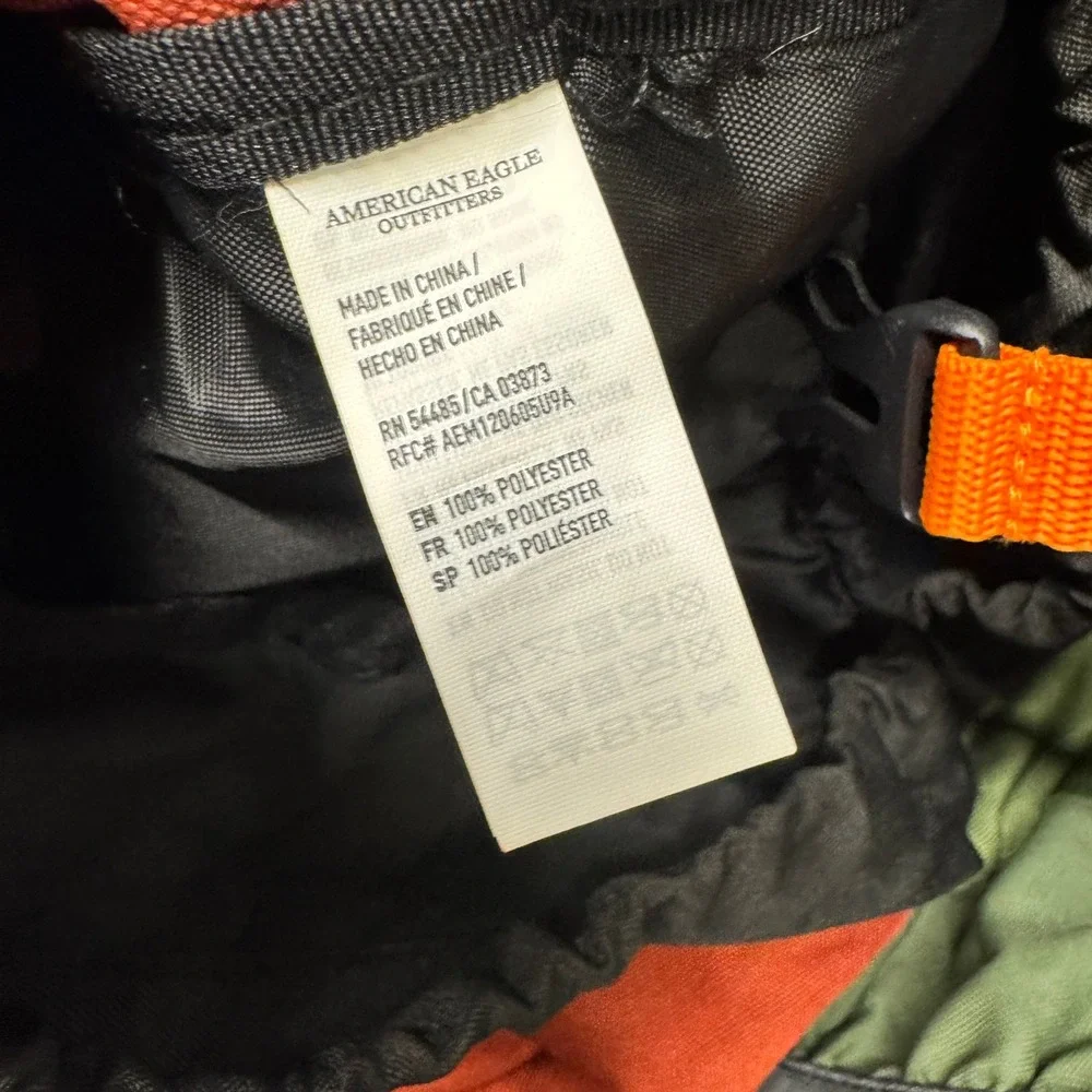 American Eagle Backpack One‎ Size Colorblock Hiking Rucksack Multicolor Gorpcore